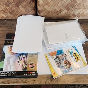 Lot of Various Photo‎ Paper Photo Cards Envelopes Glossy HP Hammermill Post It